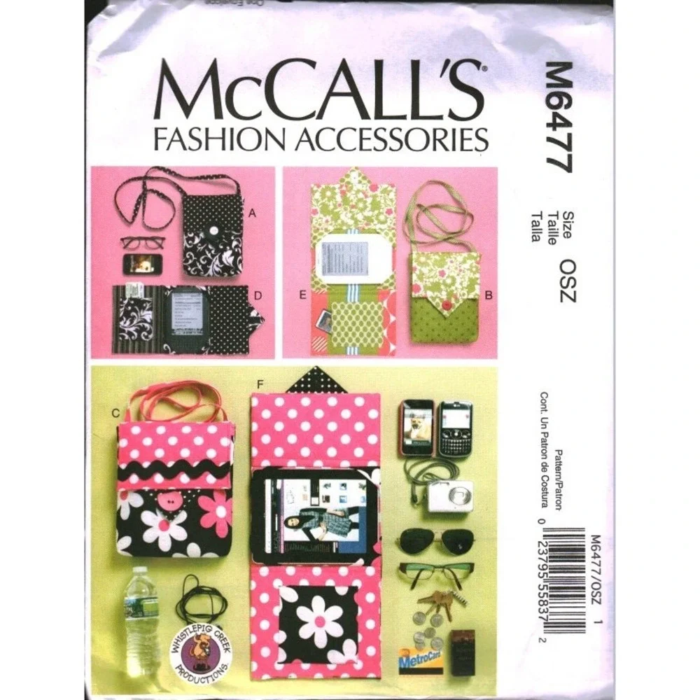 McCall's M6477 Electronic Device Carrying Case E-Reader Cover Sewing Pattern OSZ